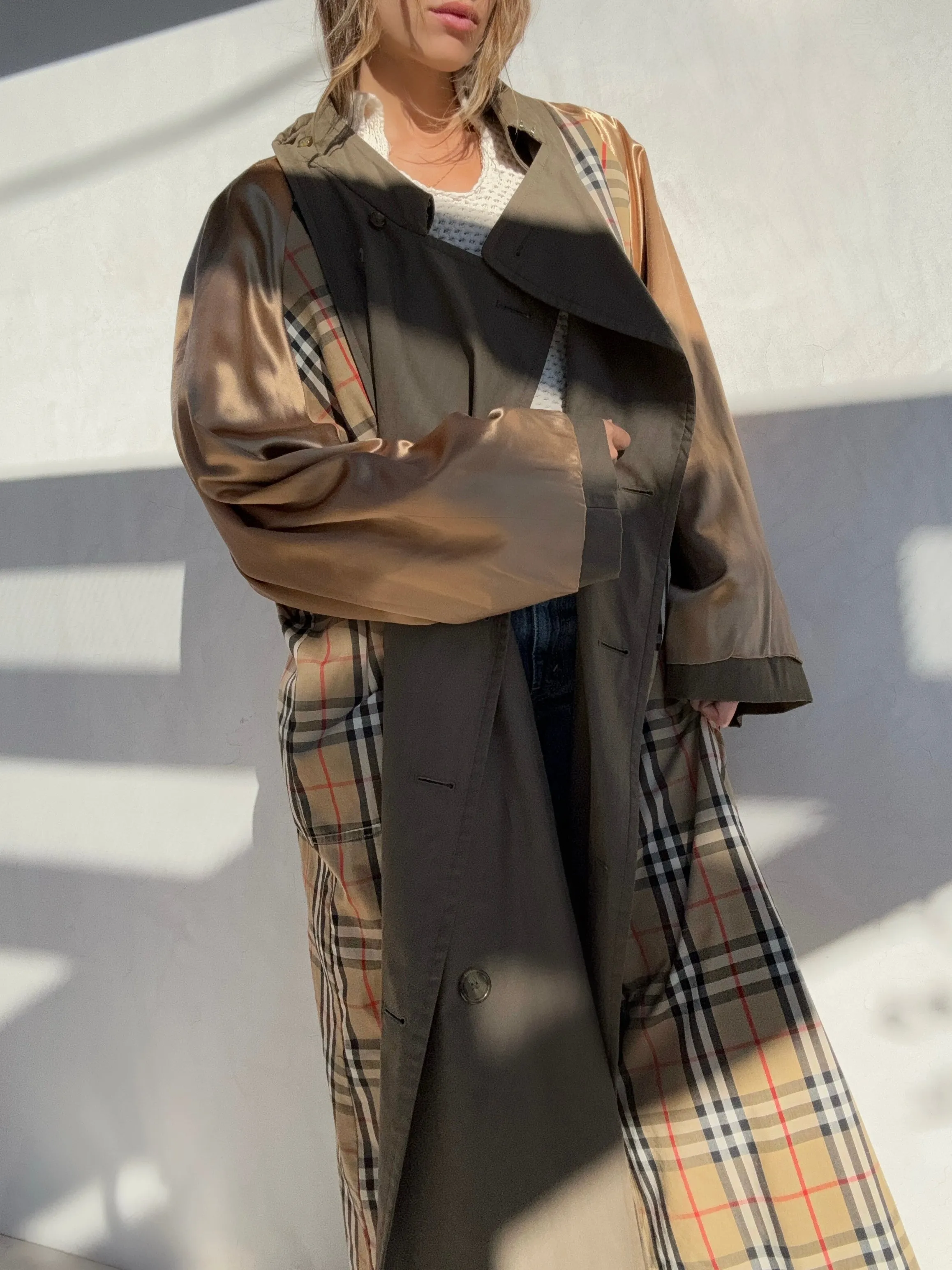 1980s Burberry's Nova Print Trench Coat