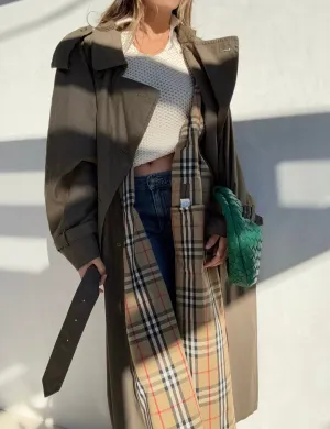 1980s Burberry's Nova Print Trench Coat