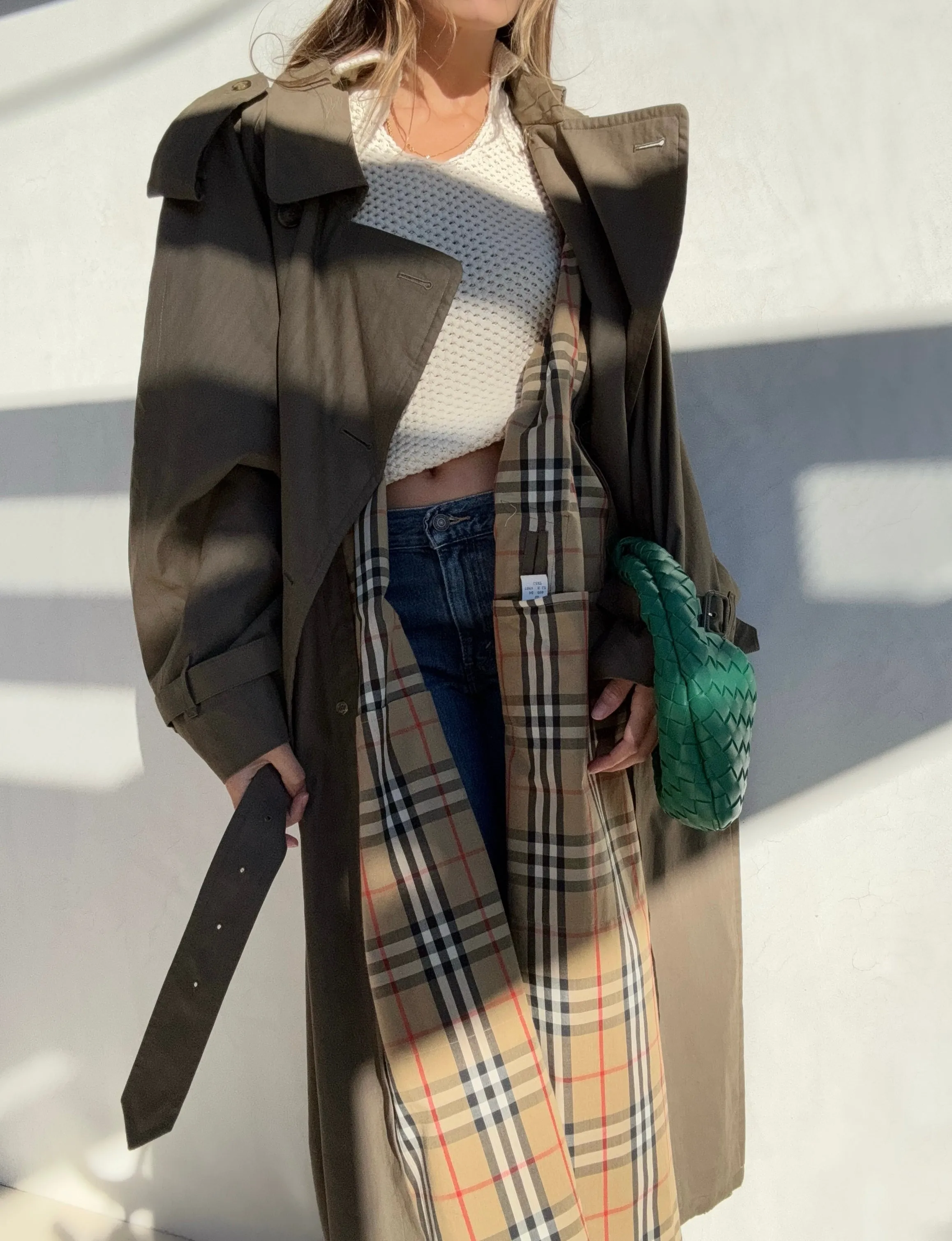1980s Burberry's Nova Print Trench Coat