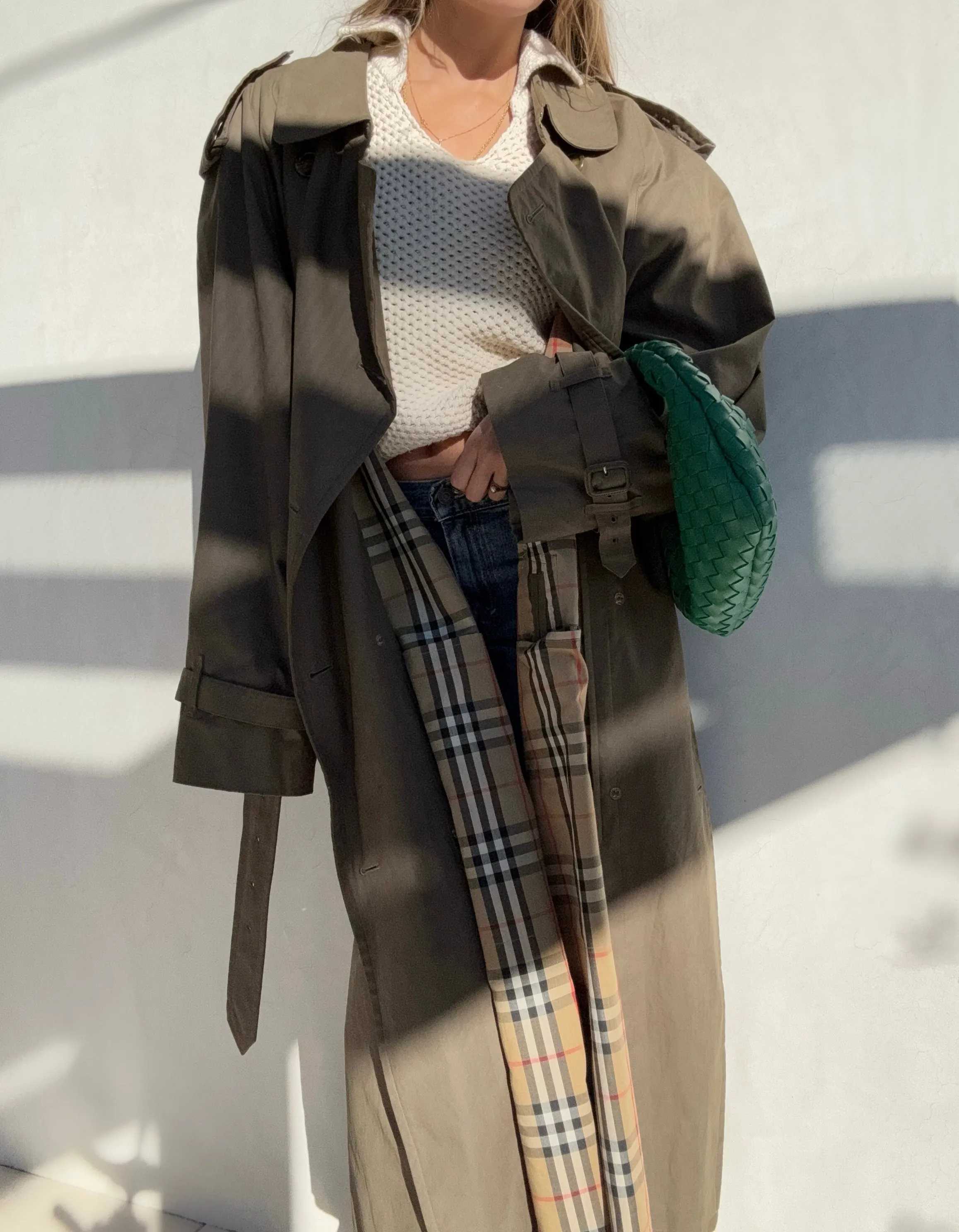 1980s Burberry's Nova Print Trench Coat