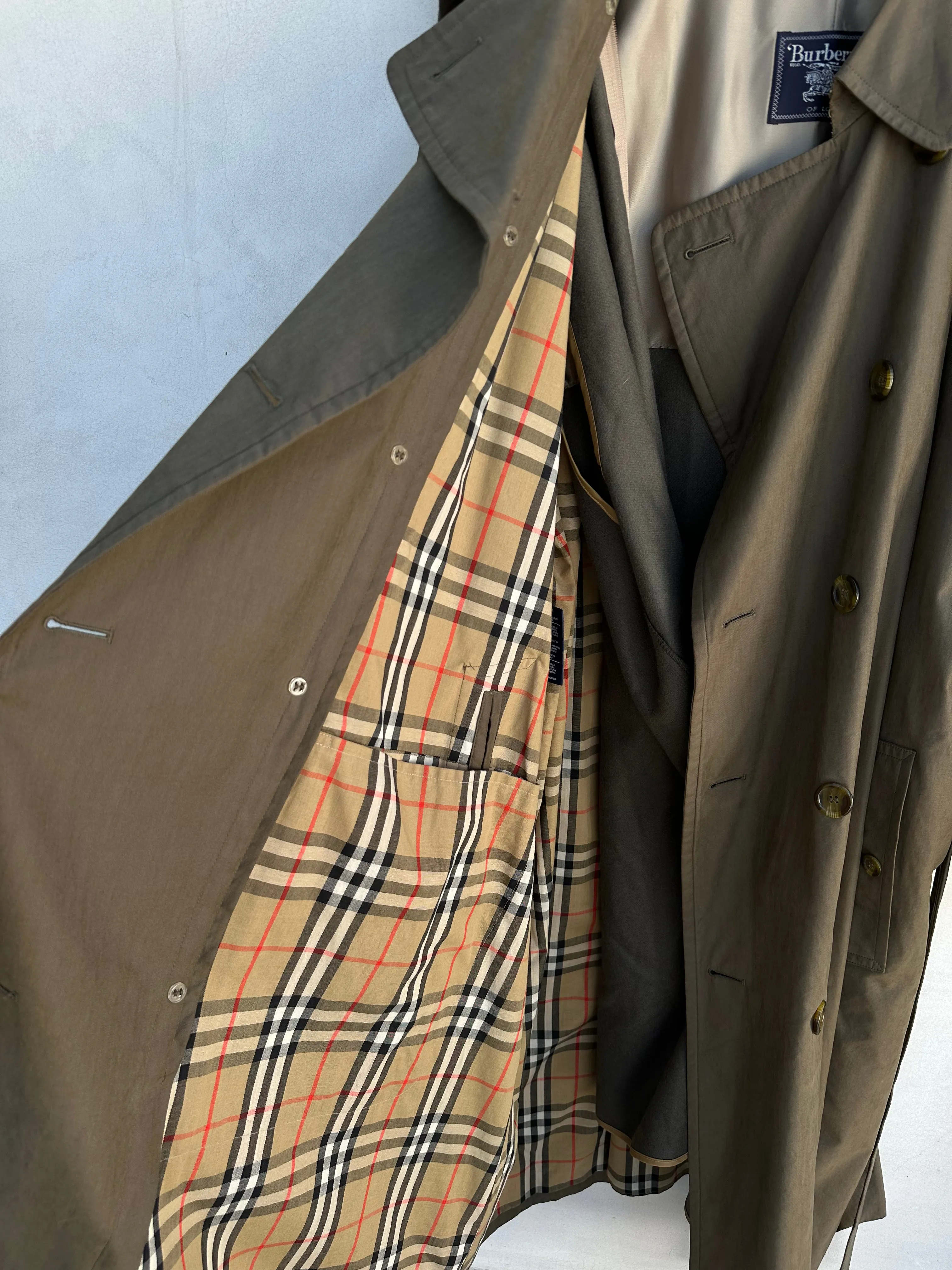 1980s Burberry's Nova Print Trench Coat