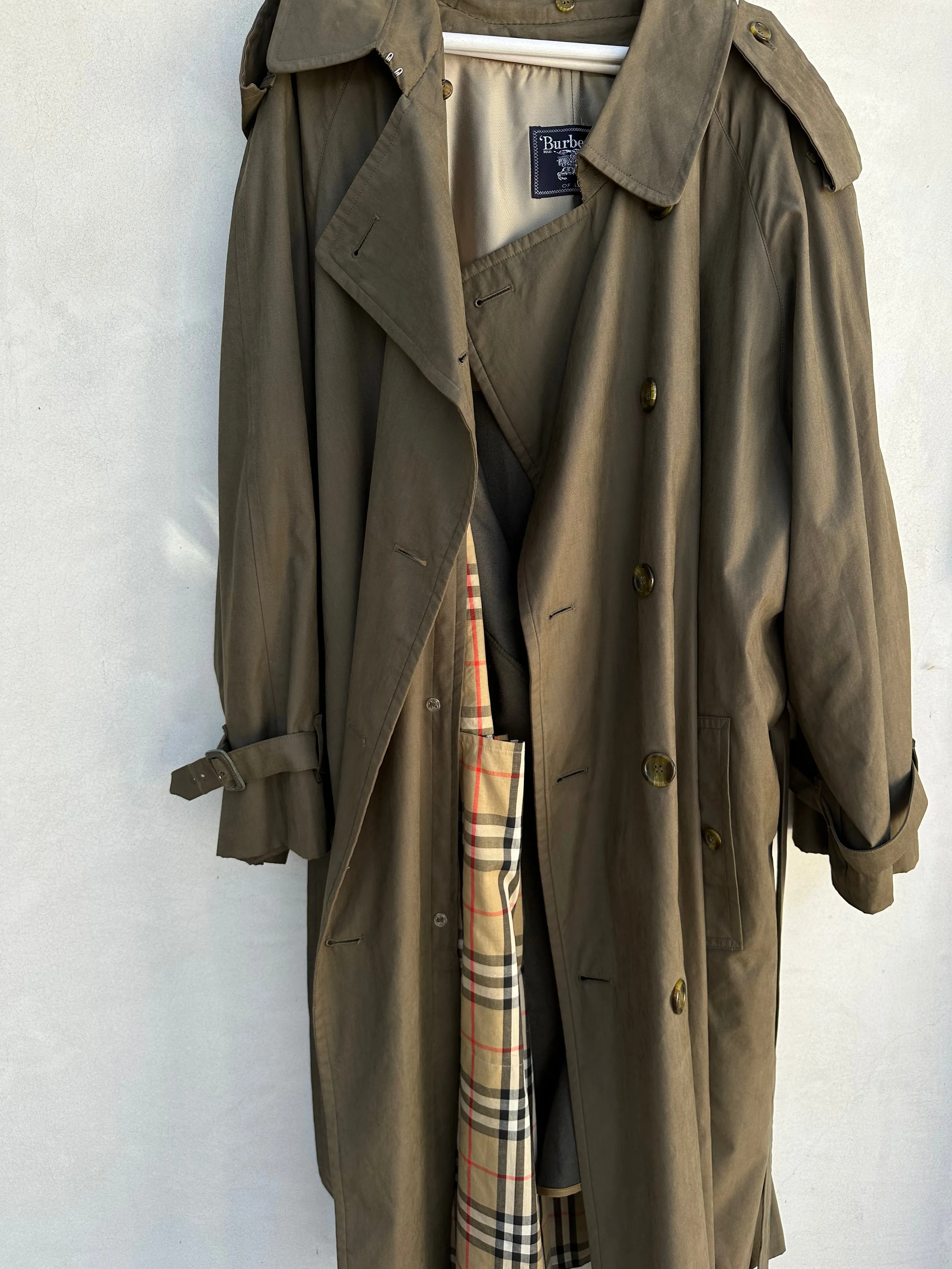1980s Burberry's Nova Print Trench Coat