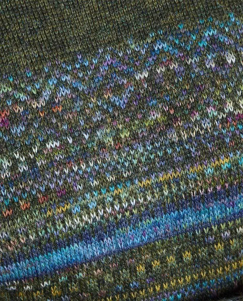 Abancay Hand-Dyed Alpaca Sweater FairIsle Pullover for Women