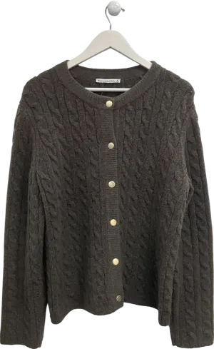 Abercrombie & Fitch Brown Cable Knit Cardigan UK XL