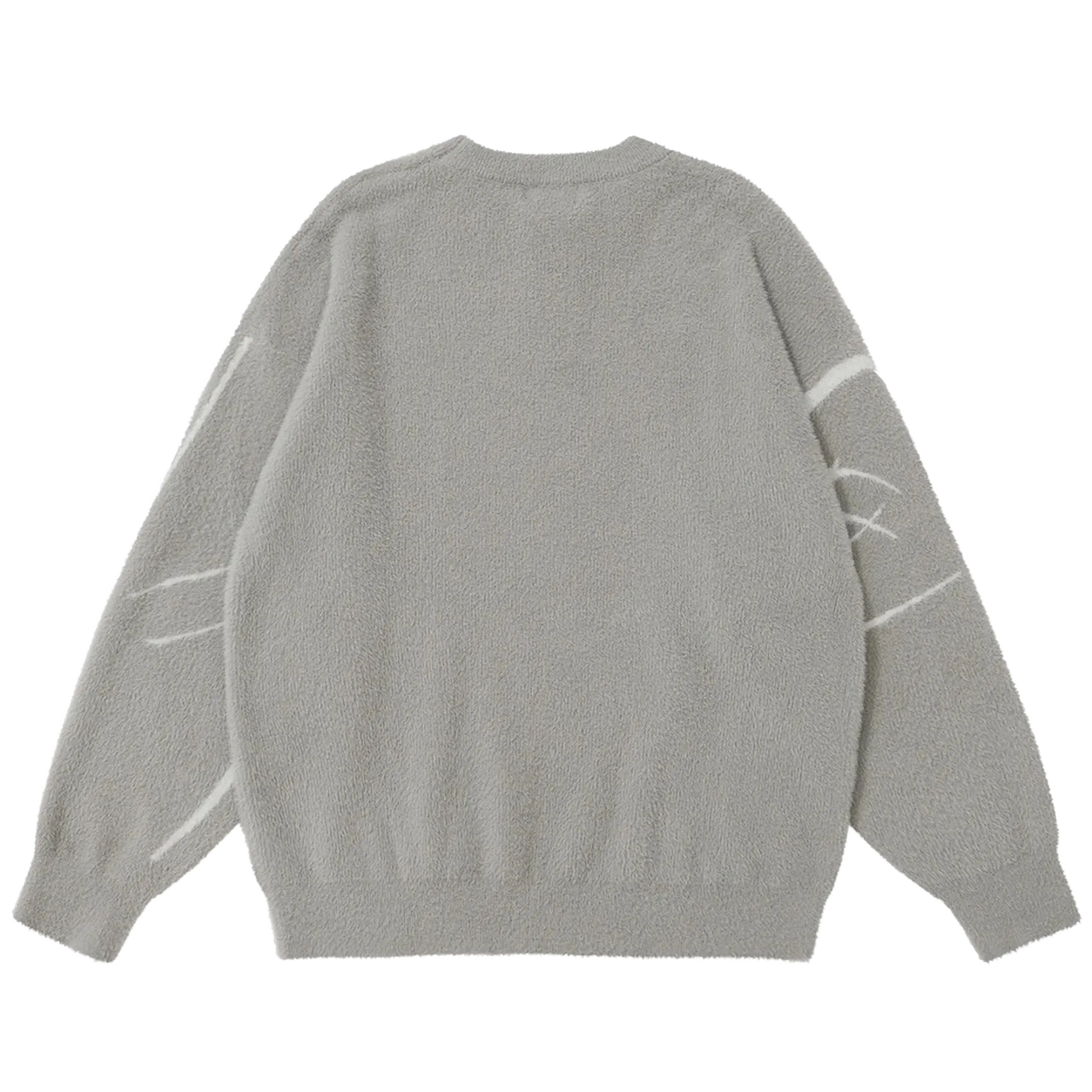 Abstract Bird Fleece Sweater