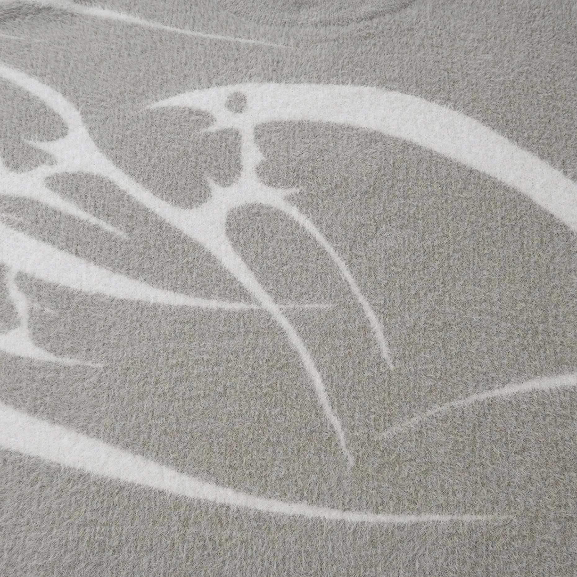 Abstract Bird Fleece Sweater