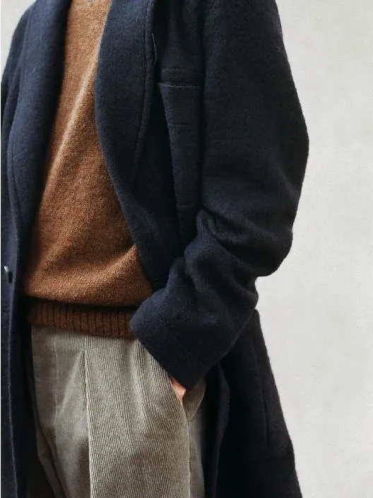 Baby Alpaca Crewneck Knit - Walnut