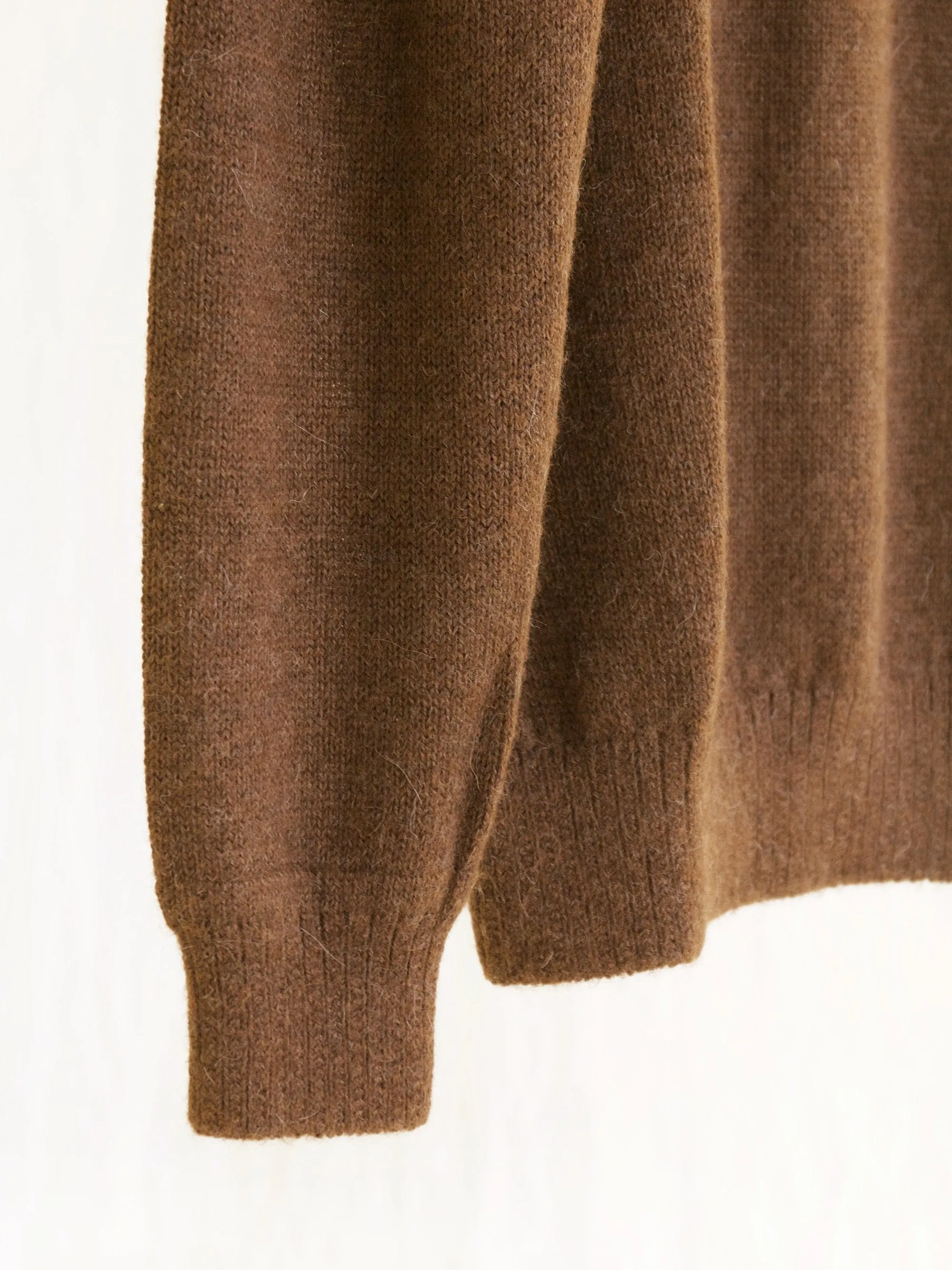 Baby Alpaca Crewneck Knit - Walnut
