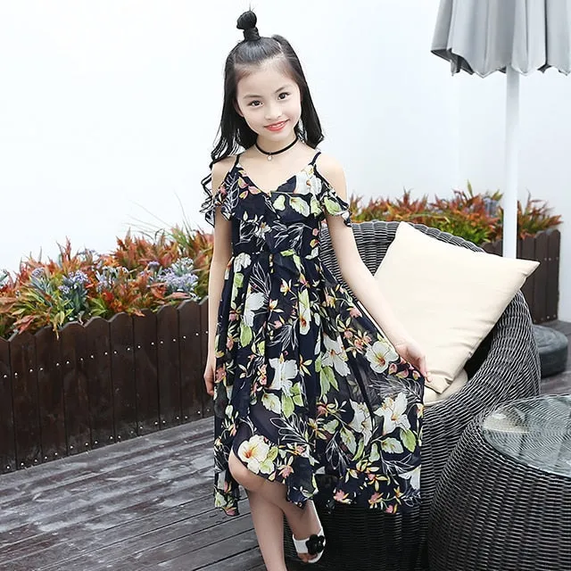 Bohemian Summer Casual Beach Sundress Teenage Kids Teen Clothes