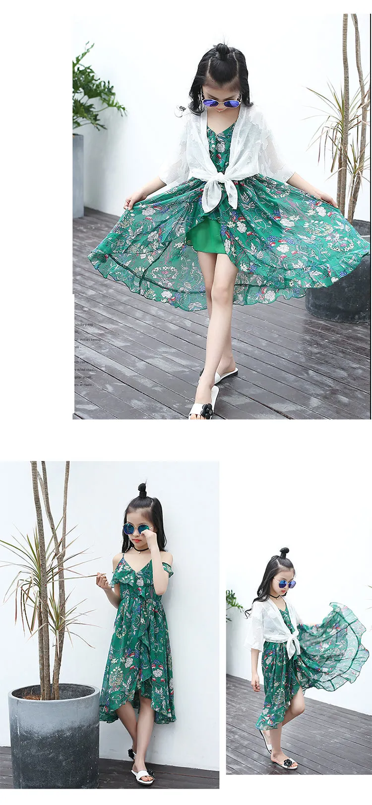 Bohemian Summer Casual Beach Sundress Teenage Kids Teen Clothes