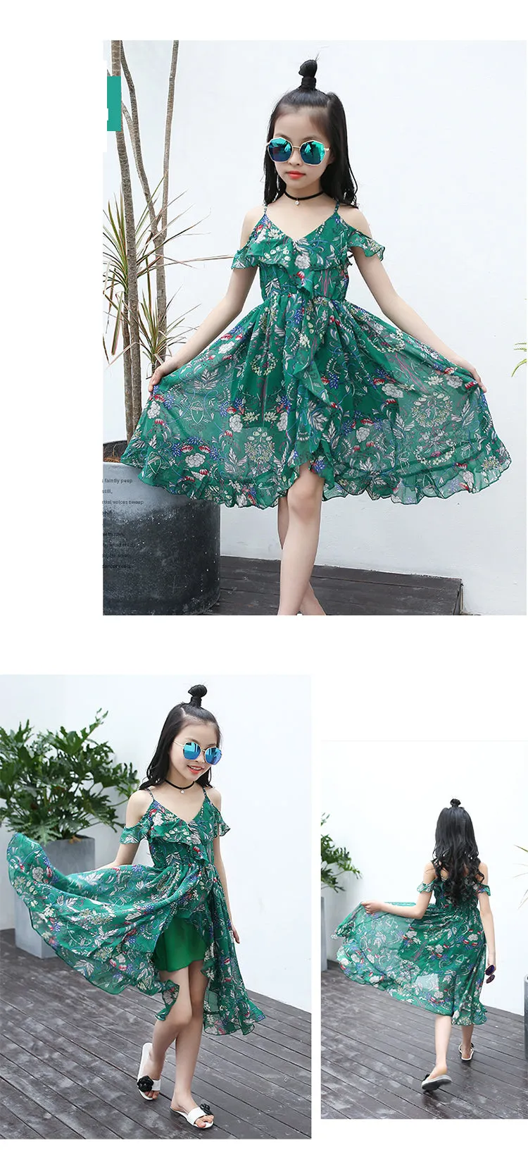 Bohemian Summer Casual Beach Sundress Teenage Kids Teen Clothes