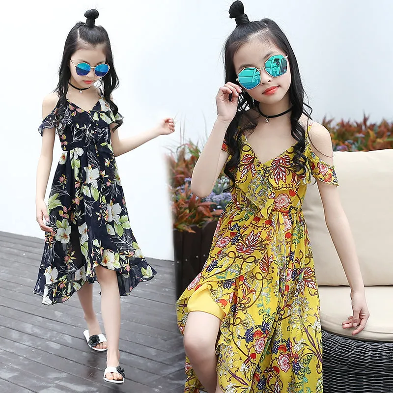 Bohemian Summer Casual Beach Sundress Teenage Kids Teen Clothes
