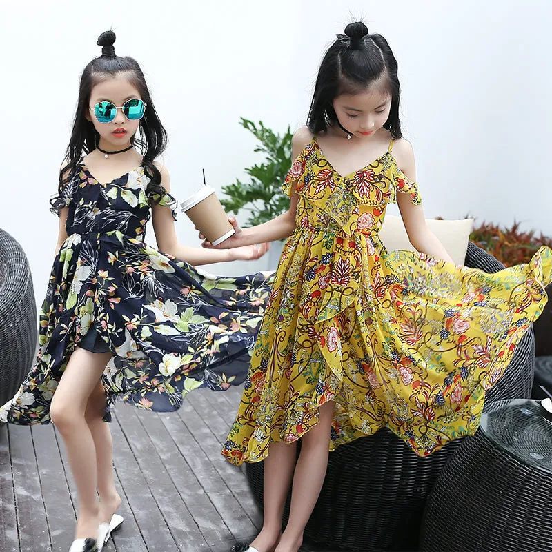 Bohemian Summer Casual Beach Sundress Teenage Kids Teen Clothes