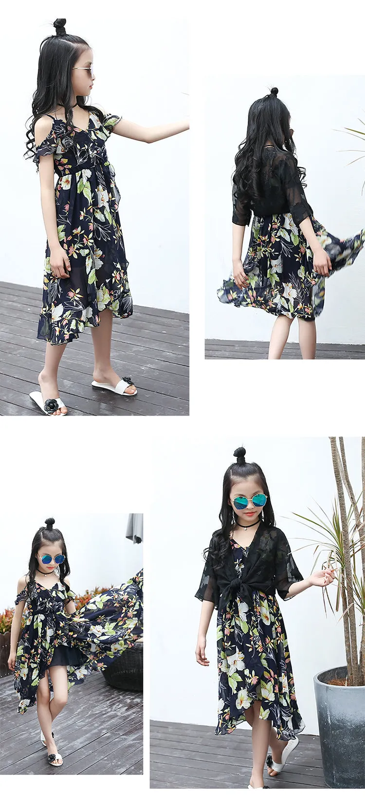 Bohemian Summer Casual Beach Sundress Teenage Kids Teen Clothes