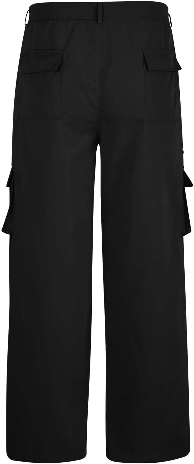 Cargo Pants for Men Big and Tall Loose Fit Joggers Elastic Waist Hiking Pants Relaxed Workout Pants with Pockets