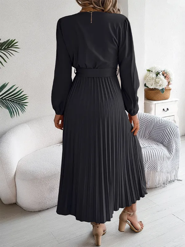 Classic Pleated Midi Dress for All Occasions