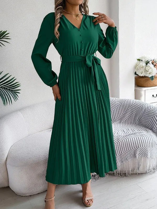 Classic Pleated Midi Dress for All Occasions