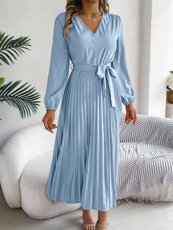 Classic Pleated Midi Dress for All Occasions