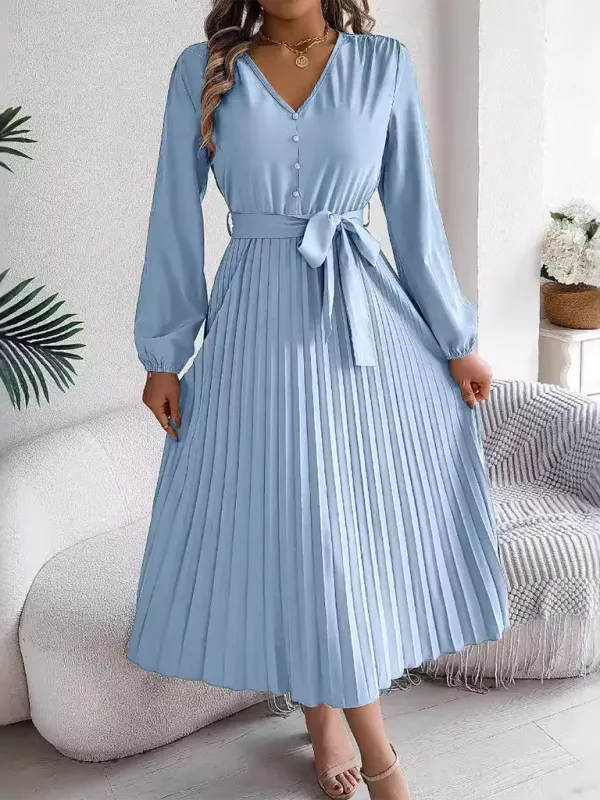 Classic Pleated Midi Dress for All Occasions
