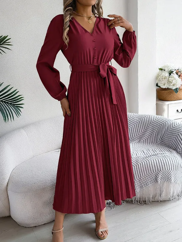 Classic Pleated Midi Dress for All Occasions