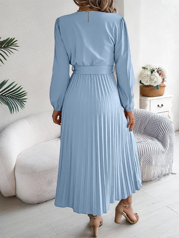 Classic Pleated Midi Dress for All Occasions
