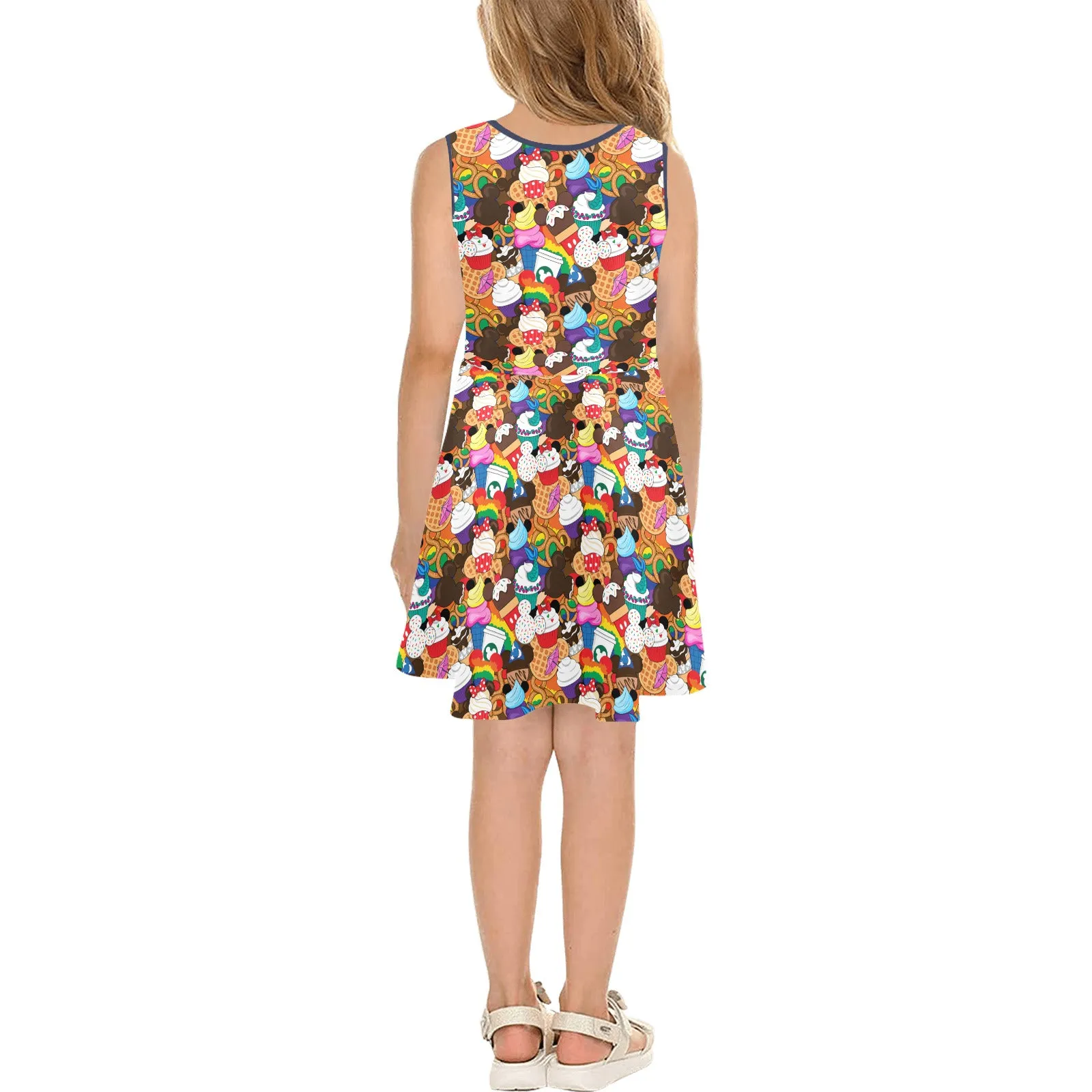 Colorful Snacks Girls' Sleeveless Sundress