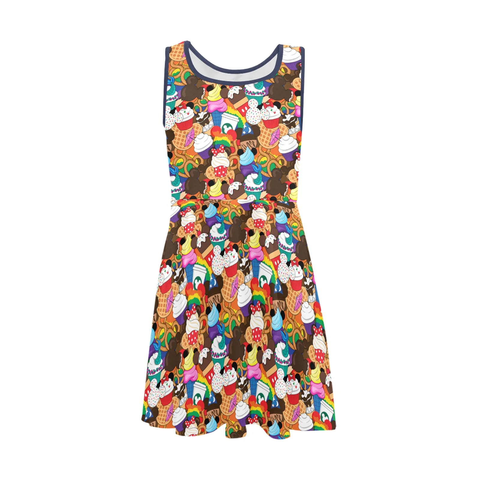 Colorful Snacks Girls' Sleeveless Sundress