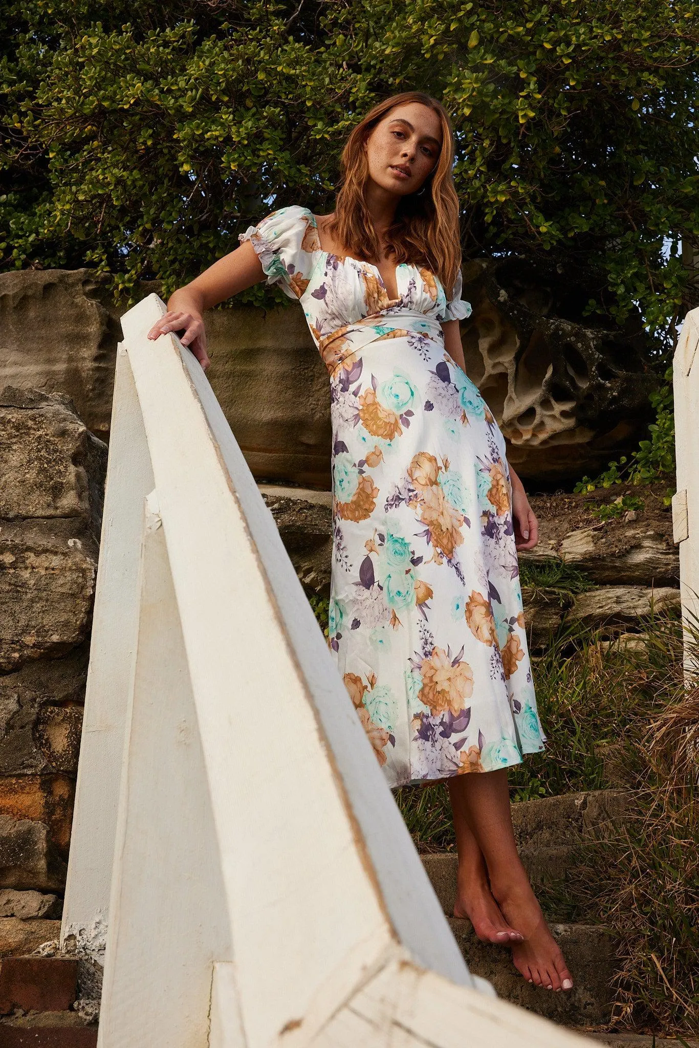 Darshelle Dress - Green Floral