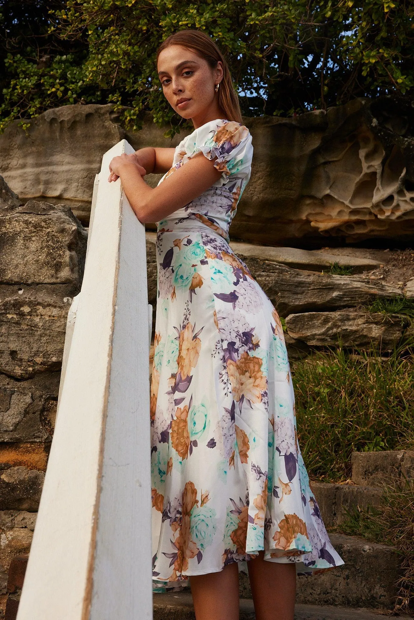 Darshelle Dress - Green Floral