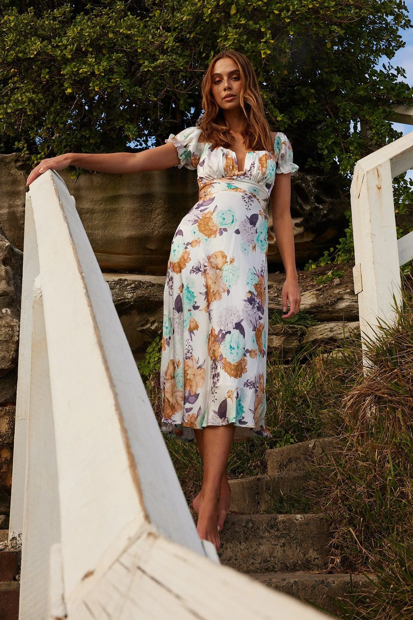 Darshelle Dress - Green Floral