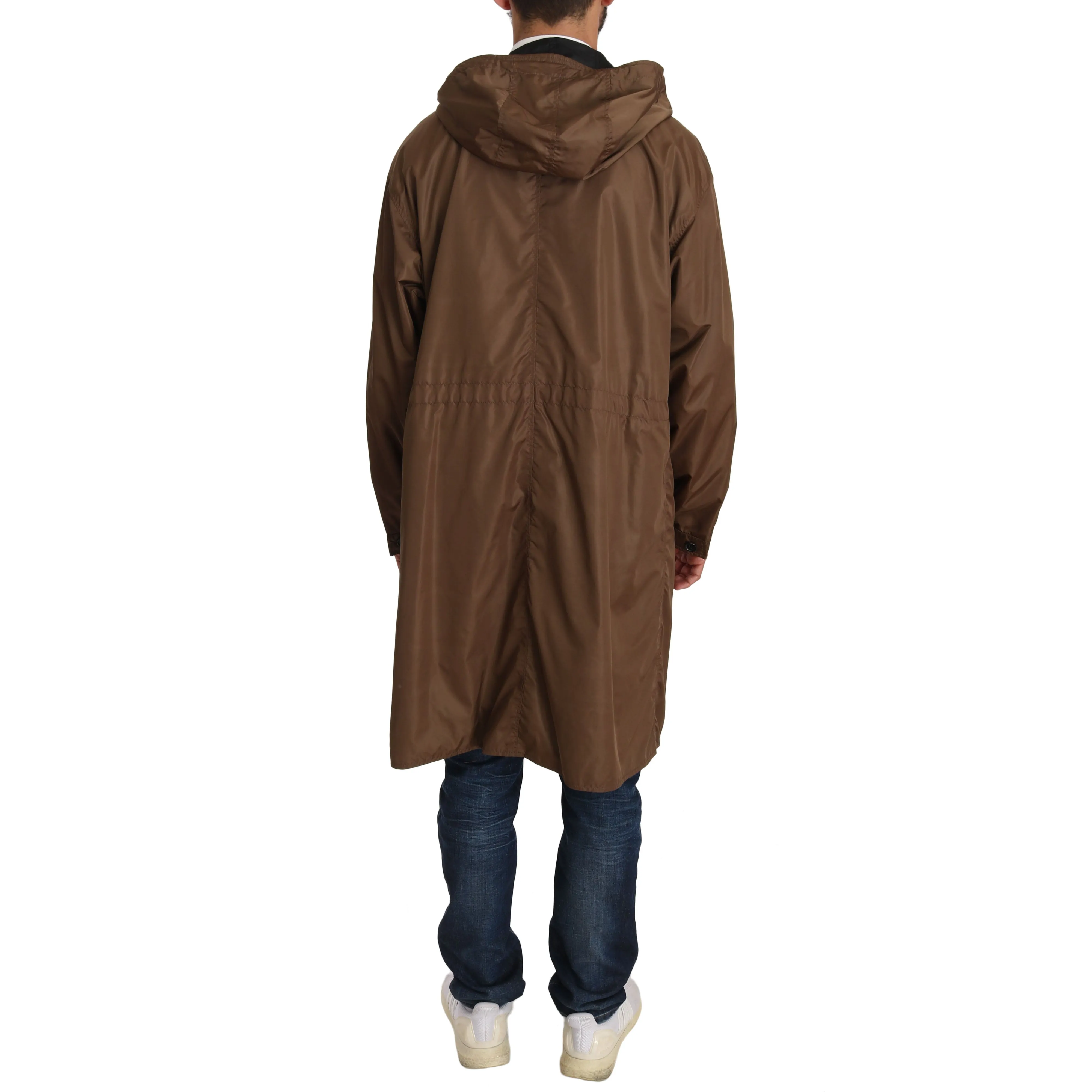 Dolce & Gabbana Elegant Reversible Hooded Raincoat