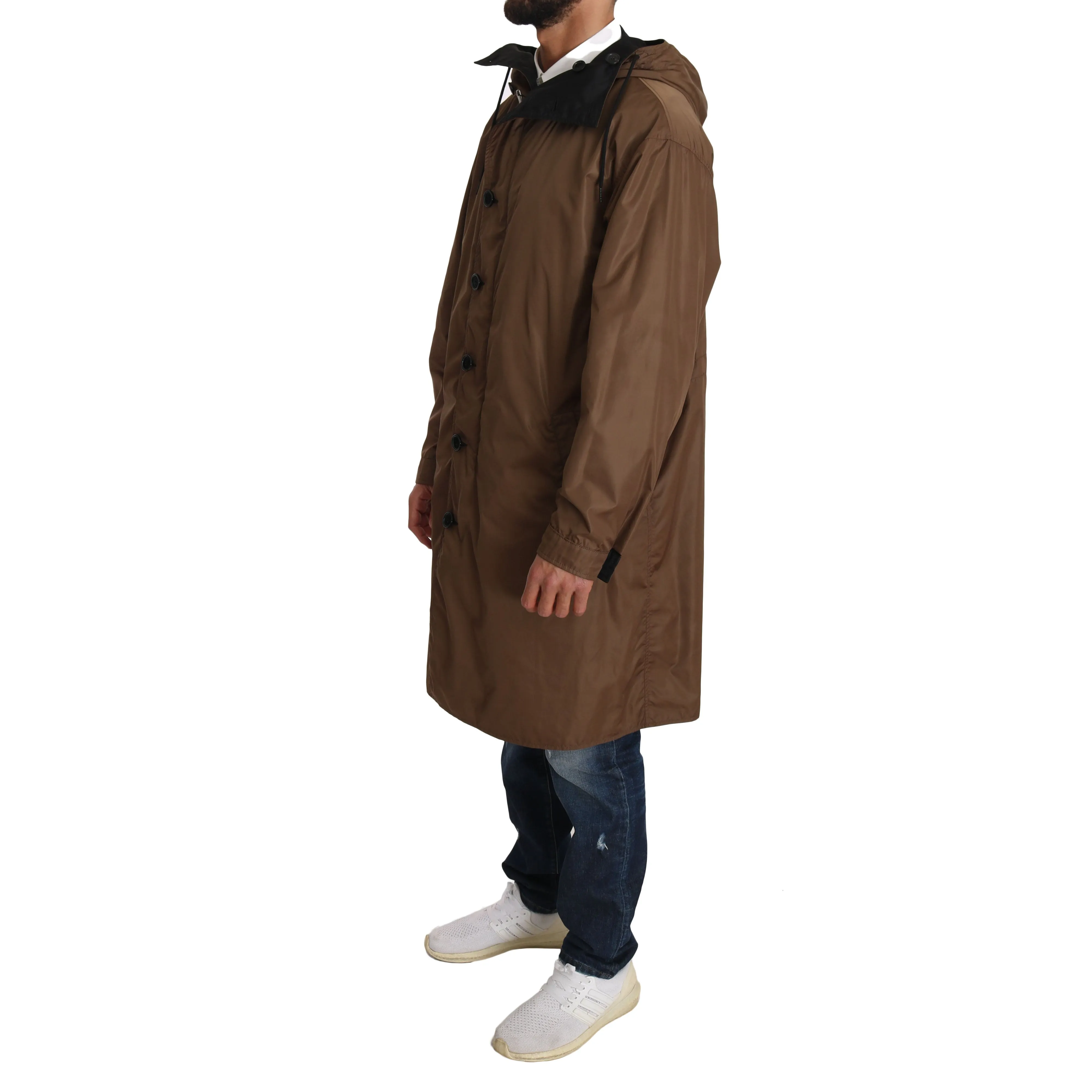 Dolce & Gabbana Elegant Reversible Hooded Raincoat