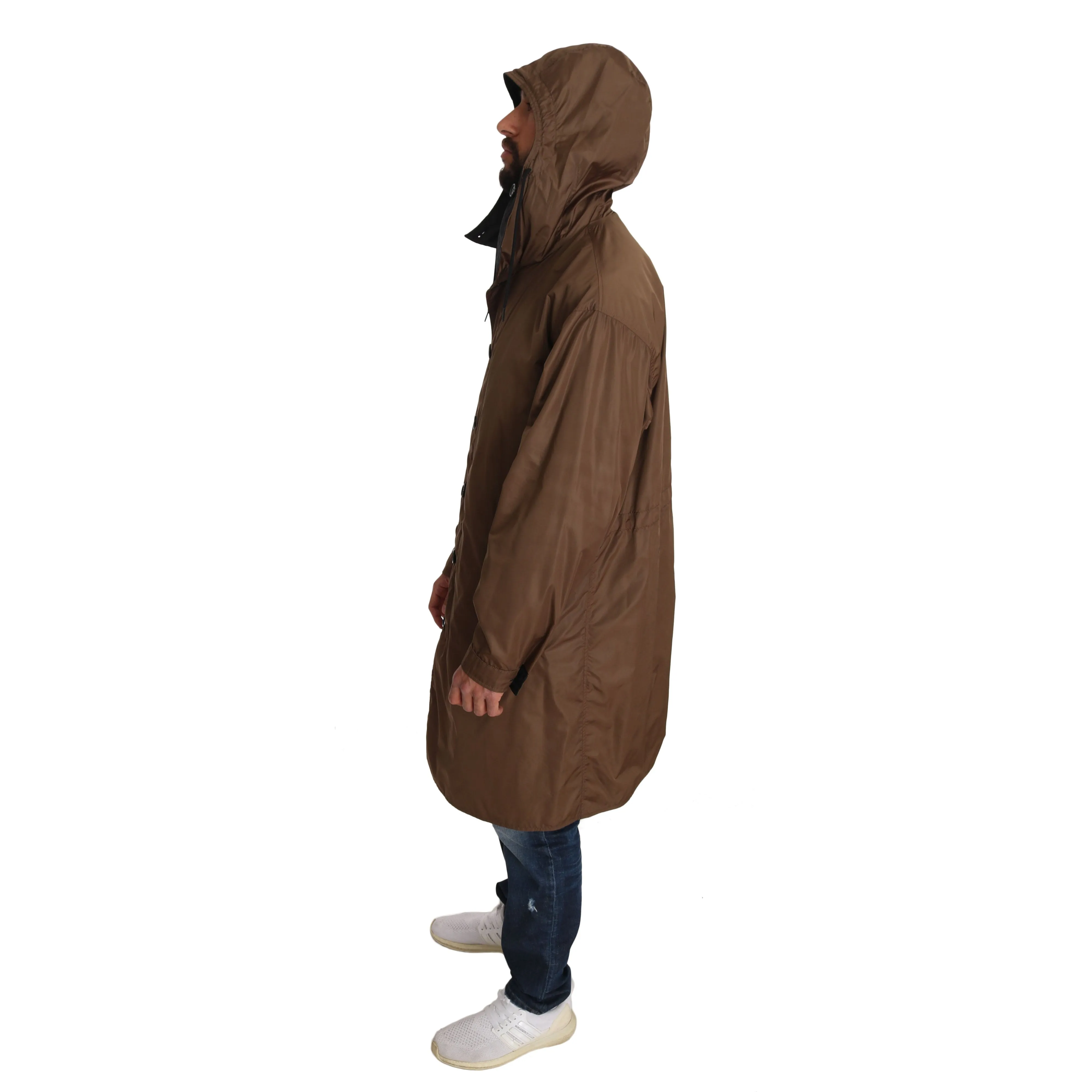 Dolce & Gabbana Elegant Reversible Hooded Raincoat