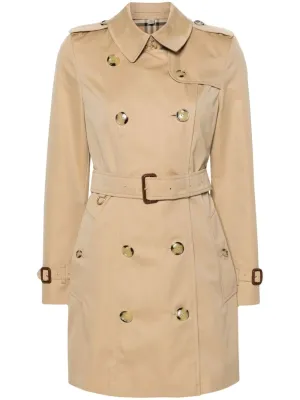 double-breasted trench coat