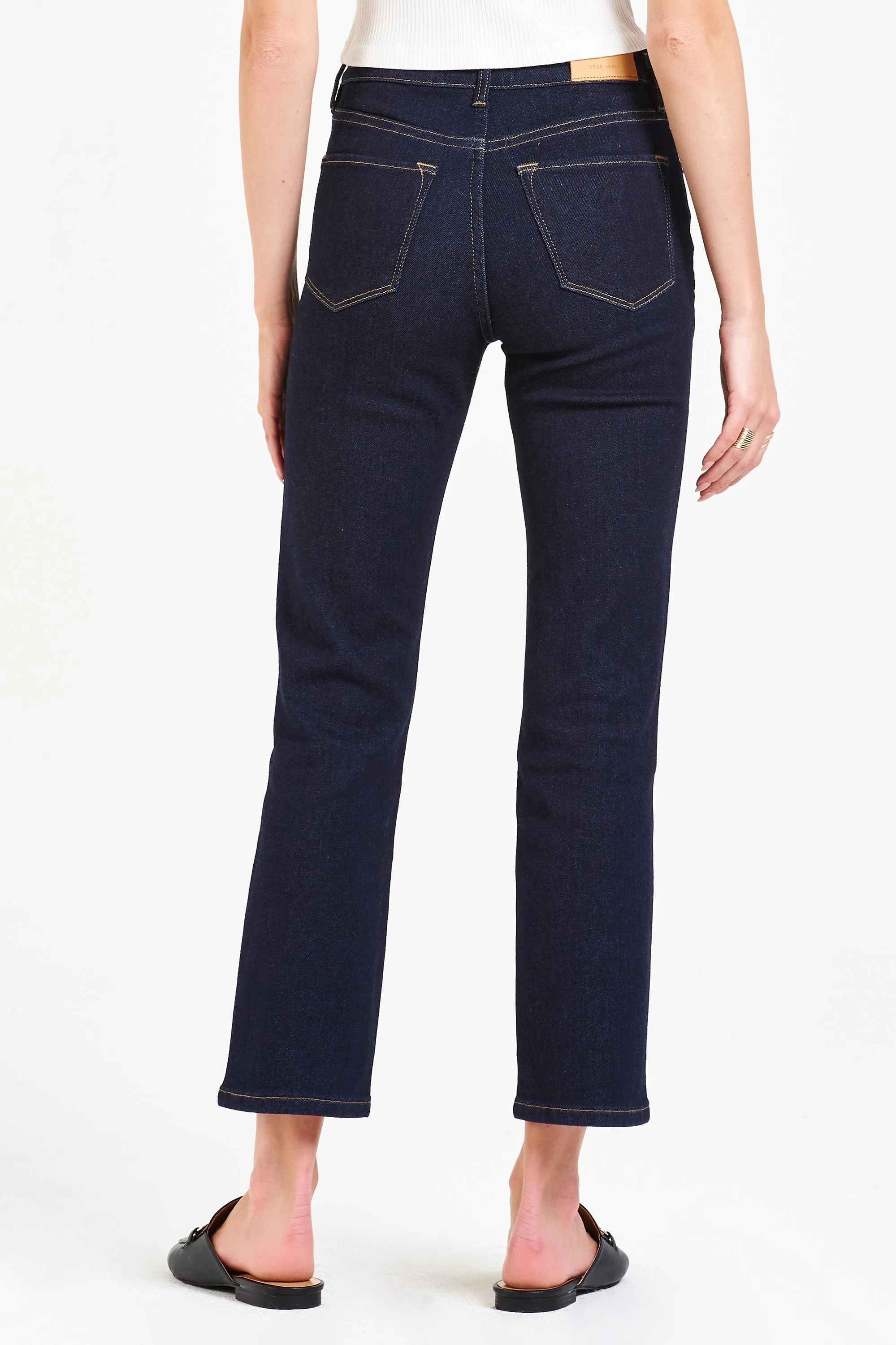 FRANKIE SUPER HIGH RISE CROPPED STRAIGHT JEANS BREAKWATER
