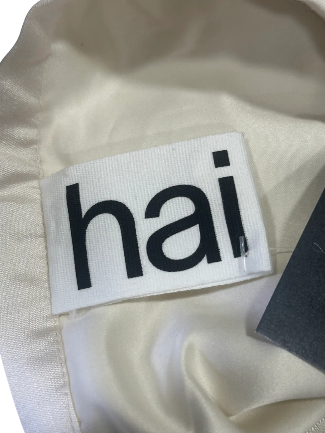 Hai Cream Pleated Mini Skirt With Buckle Sides UK XS/S