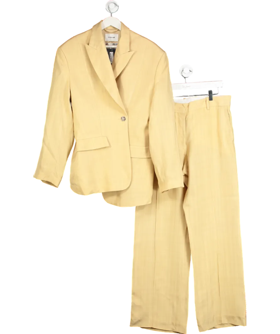 H&M Beige Single Breasted Tailored Trouser Suit UK 16