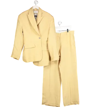 H&M Beige Single Breasted Tailored Trouser Suit UK 16