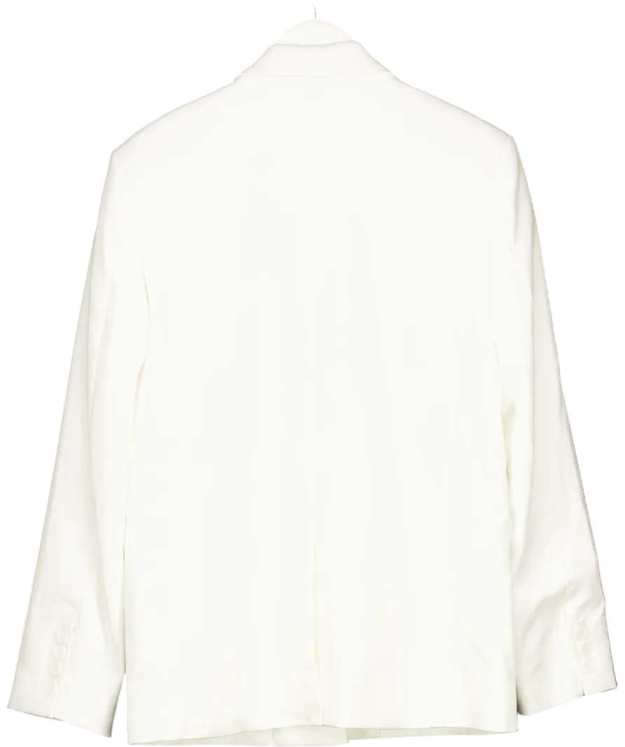 HENNE White Oversized Blazer UK XS/S