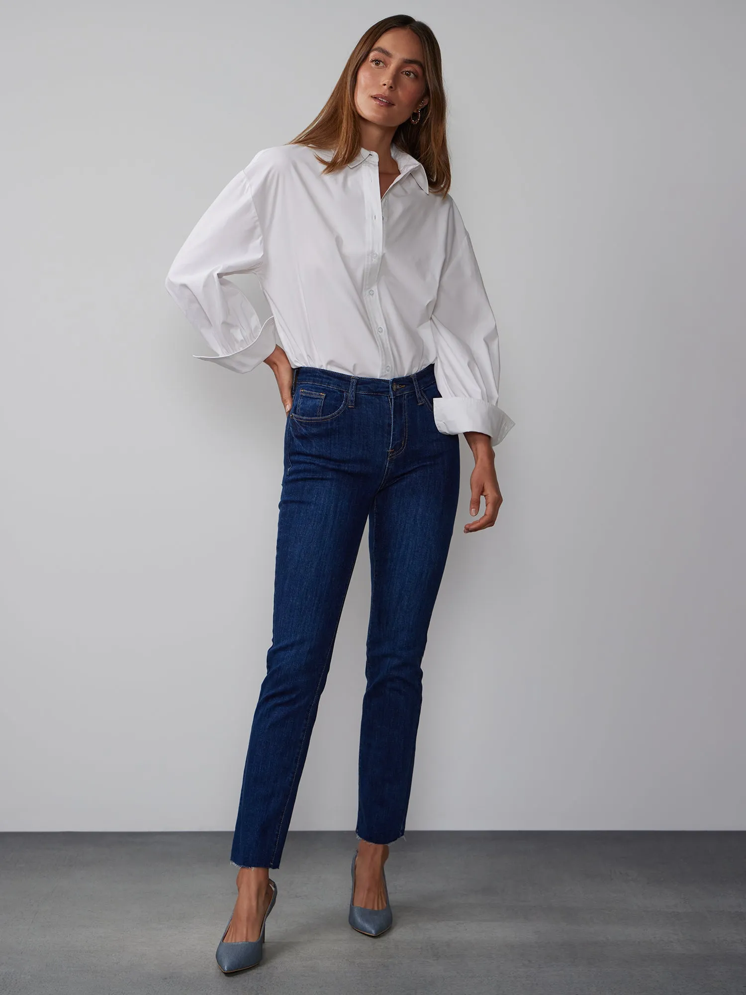 High Rise Straight Leg Jeans
