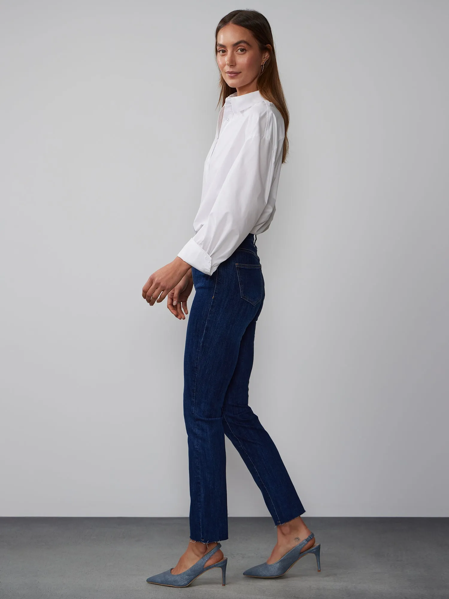 High Rise Straight Leg Jeans
