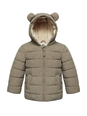 Infant Boys' Fleece Hooded Puffer Jacket