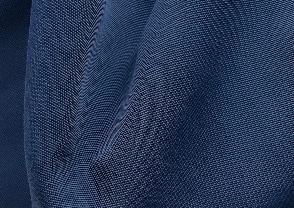 Inky Navy Blue Cotton Blend Sharkskin Suiting