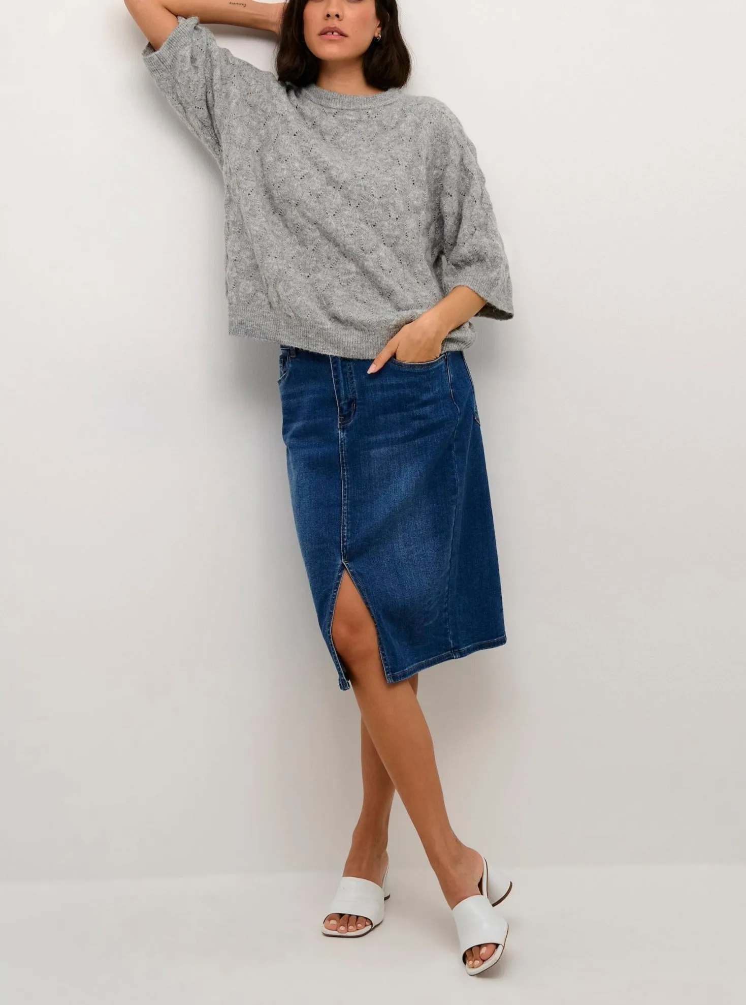 KAMALENE KNIT PULLOVER | GREY MELANGE