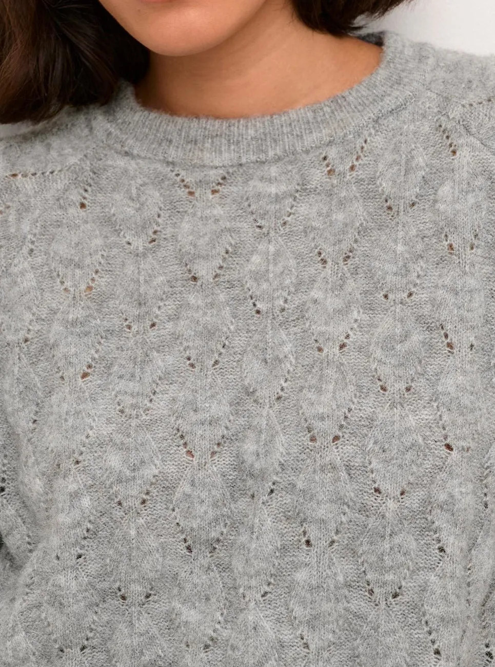 KAMALENE KNIT PULLOVER | GREY MELANGE