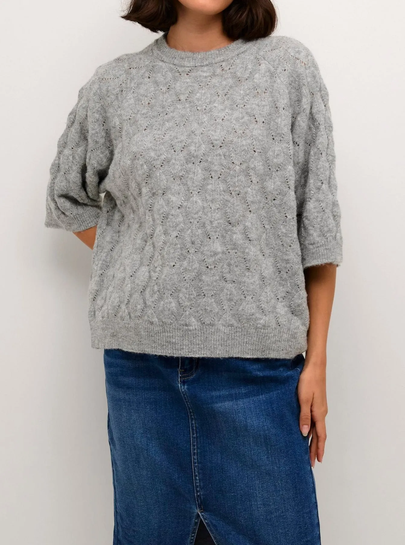 KAMALENE KNIT PULLOVER | GREY MELANGE