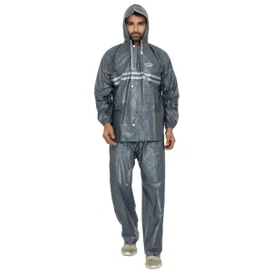 Men Rain Coat with Waterproof Design | Hooded | XX-Large | Grey