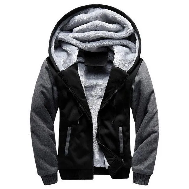 Men's Plus Size Hooded Winter Parka - Warm Windproof Velvet Lined Jacket