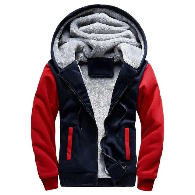 Men's Plus Size Hooded Winter Parka - Warm Windproof Velvet Lined Jacket