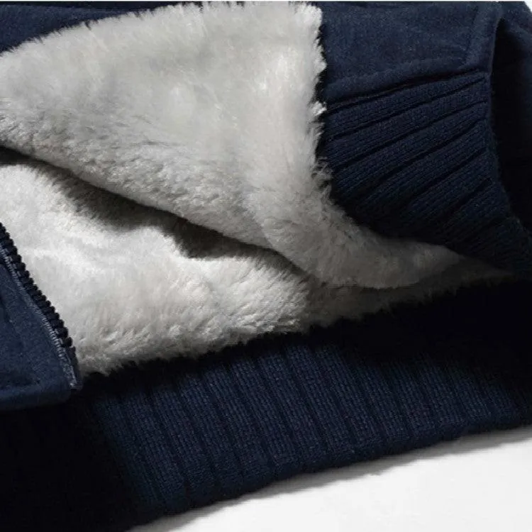 Men's Plus Size Hooded Winter Parka - Warm Windproof Velvet Lined Jacket